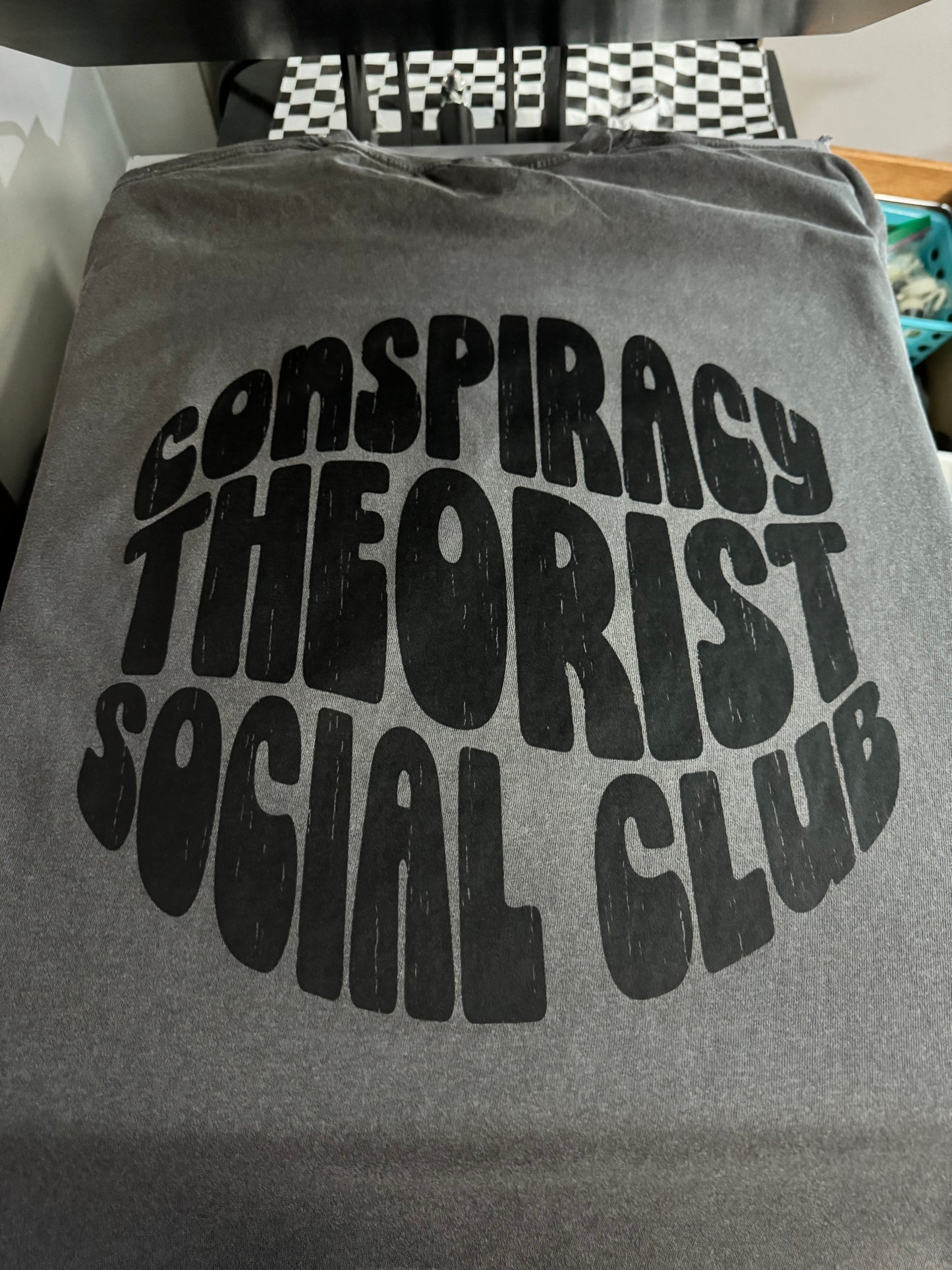 Pigment Black - Conspiracy Theorist Social Club T-Shirt