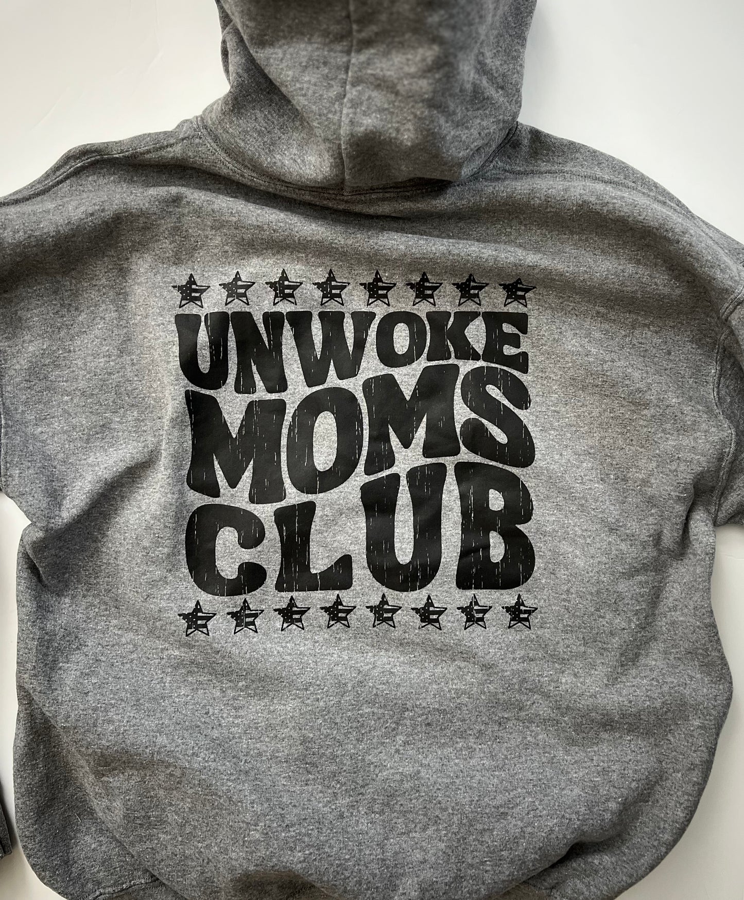 Unwoke Moms Club Grey Hoodie