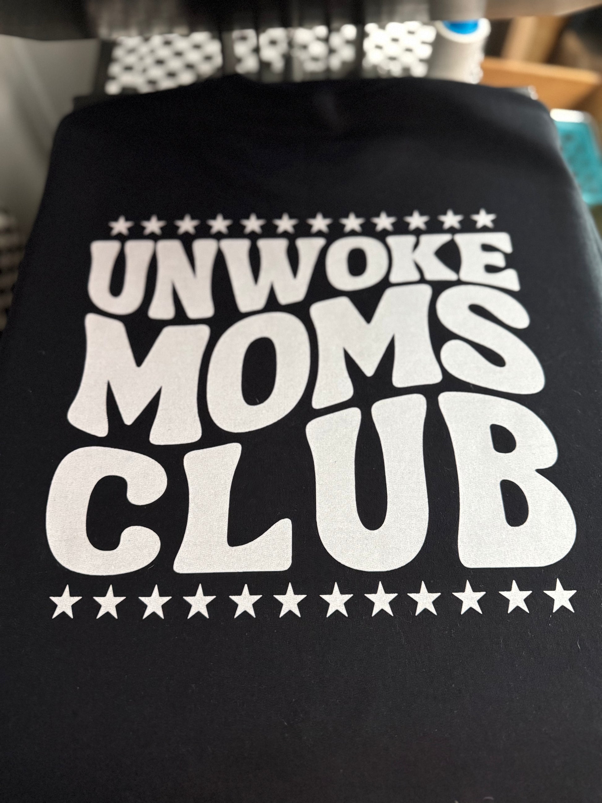 Unwoke Moms Club - Black Unisex Crewneck
