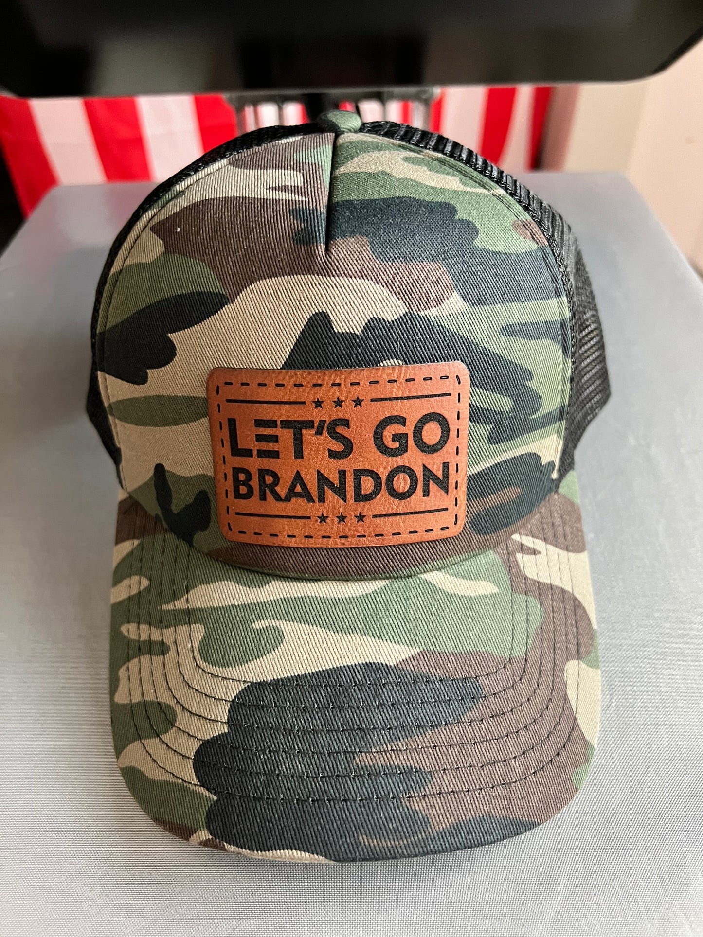 Let’s Go Brandon Camo Trucker Hat